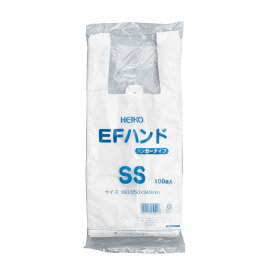 レジ袋（乳白）EFハンド SS（340X160X90）100マイ 1袋 シモジマ 23-7269-00