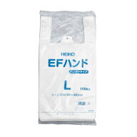 レジ袋（乳白）EFハンド L（480X255X135）100マイ 1袋 シモジマ 23-7269-03 プラスチック袋 ポリ袋 環境…