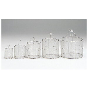 洗浄カゴ(丸型)SS 150XH150MM 1個 三和化研工業 04-2245-01 ステンレス製カゴ メッシュバスケット 耐腐食性 耐熱性 剛性高い 排水性 浸漬清掃 試験管立て 実験用具 収納ツール