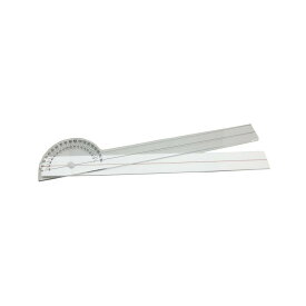 プラスチック角度計 CK-P4310-330（330MM） 1本 西河貿易 24-2089-00 プロトラクター 角度測定 測定器 角度ゲージ 建築用品 測量具 工具 計測器具 DIY 趣味工作