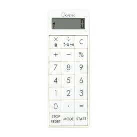 時計付電卓バイブタイマー CL-126WT（ホワイト） 1個 ドリテック 24-7286-00