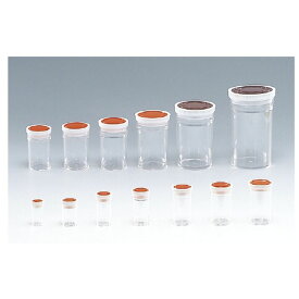 スチロール瓶 透明（押込蓋） フタ：オレンジ（基本色） SP-0（5CC） 1本 シント?化学 10-2591-0001