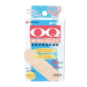 オーキューバンエコ OQE10M(M)10マイ 1個 ニチバン 24-6939-01 絆創膏 応急処置 医療用品 皮膚保護 衛生材料 プラスチック不使用 環境配慮型 クリニック用品 ヘルスケア 介護用品