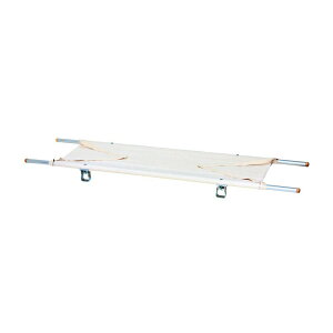 二ツ折担架(腕伸縮式)スチール 1台 弥生堂製作所 24-2111-00 救急用具 担架 折り畳み式 非常用 救急グッズ 救護品 搬送具 介護用品 災害対策 避難用具