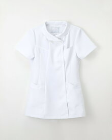 女子上衣 FY-4582 S ホワイト ナガイレーベン チュニック ナースウェア 白衣 24-8131-00