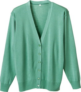 D-PHASE(ディーフェイズ) 抗ピル長袖カーディガン D-1001(LL) グリーン レディースファッション トップス カーディガンコーデ アウター 冬服 長袖カーデ 羽織り シンプルデザイン 無地カー