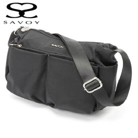 サボイ SAVOY レディースバッグ ナイロン斜めがけのできるサイドポケット付きショルダーバッグ 1SM0860-01 ポケットたくさん　母の日 クリスマス 母の日