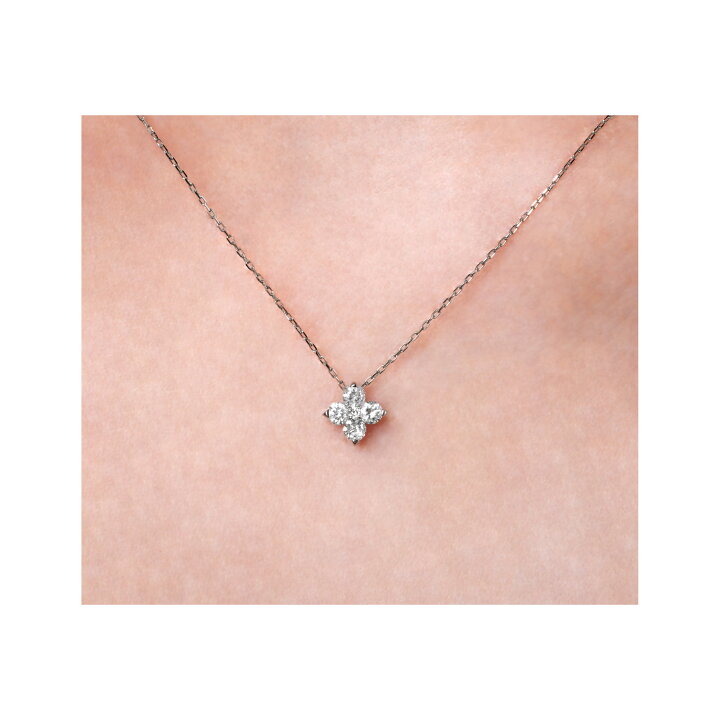 楽天市場】ブルーム ネックレス プラチナ ダイヤモンド 一粒 日本製  