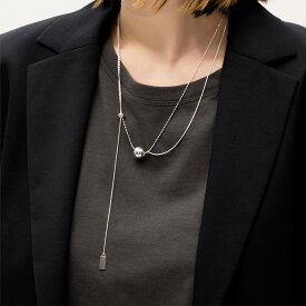 2way ボール スネークチェーン ネックレス レディース チェーンネックレス ネックレス シンプル チェーン シルバー 普段使い アクセサリー ジュエリー 誕生日 プレゼント ギフト おしゃれ プチプラ ネックレス ラリエット カジュアル