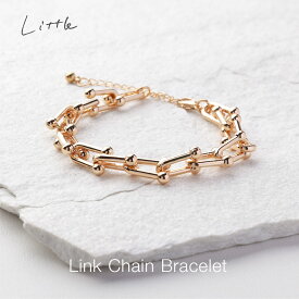 【半額セールで2,750▶︎1,375円】 リンクチェーン ブレスレット チェーンブレスレット レディース ブレスレット ブレスレットチェーン シンプル チェーン ゴールド 普段使い アクセサリー ジュエリー プレゼント ギフト おしゃれ プチプラ little301