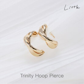 トリニティ フープピアス レディース イヤリング シンプル 大人 ゴールド プラチナ シルバー 普段使い アクセサリー ジュエリー プレゼント ギフト プレゼント 結婚式 おしゃれ プチプラ