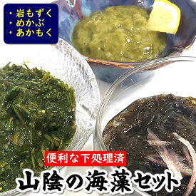 （送料無料）山陰の海藻3種詰合せ（冷凍）フコイダン、あかもく、岩もずく、めかぶの3種【山陰浜坂産（国産）】（無添加、アカモク、モズク、メカブ）母の日