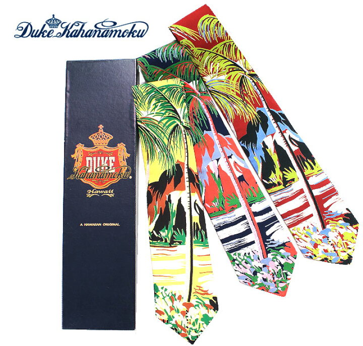 楽天市場】DUKE KAHANAMOKU“COCONUT PALMS & DIAMOND HEAD”RayonTie 