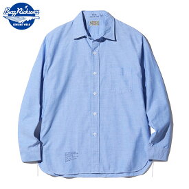 BUZZ RICKSON'SSHIRT, MAN'SCOTTON OXFORD CLOTH, 4oz.BLUENo.BR28824