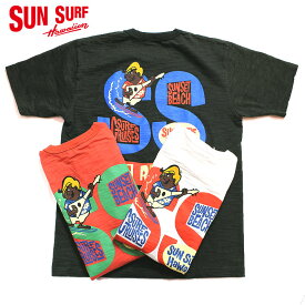 SUN SURFCREW NECKPRINT T-SHIRT"SURF ROCKIN"Style No.SS79010