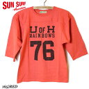 SUN SURF”RAINBOWS”SLUB YARNFOOTBALL TEEStyle No.SS69441