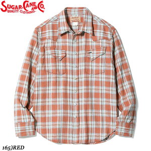 Sugar CaneWASHER HERRINGBONE CHECKWESTERN SHIRTNo.SC29687
