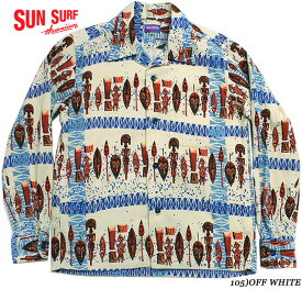 SUN SURF×SHAGLONG SLEEVE OPCOTTON CORDUROY"NATIVE TIKI MASK" Style No.SS28757