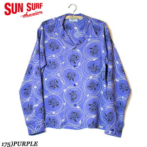 SUN SURF×MAUNA�ʒ�RAYON L/S 2026HAWAIIAN SHIRT �gDRAGON GRID�hNo.SS39617MGLS