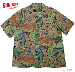 SUN SURF �T���T�[�t �A���n�V���cRAYON S/S SPECIAL EDITION KAMEHAMEHAORIGINAL MATSON MENU DESIGN by EUGENE SAVAGE Style No.SS31218