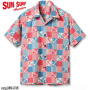 SUN SURF�R�b�g�� S/S 2025COTTON BROADOPEN SHIRT�gANCHOR SQUARES�hNo.SS39506