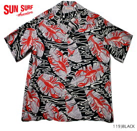 SUN SURF サンサーフ アロハシャツRAYON S/S"RED ROBSTER"Style No.SS33869