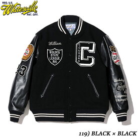 WHITESVILLEホワイツビル30oz. WOOL MELTON AWARD JACKET “COUGARS” (BLACK)No.WV15166-119