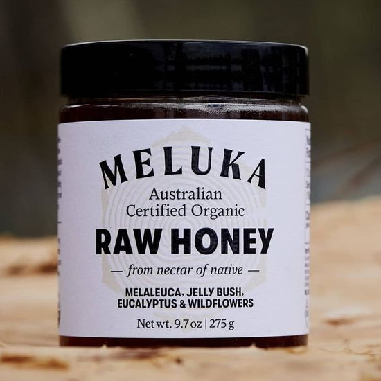 生蜂蜜オーストラリア、ニューサウスウェールズ州のメルーカハニー社のはちみつは、オーストラリアとアメリカのオーガニック認証を取得している純粋ハニー です。