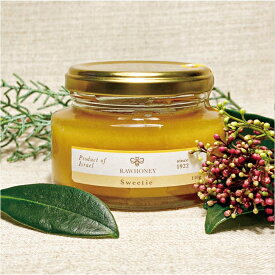 生蜂蜜 「スウィーティ（みかん）の生はちみつ140g」イスラエル産の大きなみかん、スウィーティの花の蜜から採られた混ぜ物なし、完全非加熱の生はちみつです。