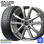 【取付対象】225/55R17 スバルXV フォレスター 2022年製 グッドイヤー アイスナビ7 クレイシズ GC36F シルバー 17インチ 6.0J 5穴 100 スタッドレスタイヤホイール4本セット 送料無料