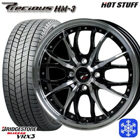 【取付対象】185/65R15 アクア ノート フィット 2022～2023年製 ブリヂストン ブリザック VRX3 HotStuff プレシャス HM-3 BK/P 15インチ 5.5J 4H100 スタッドレスタイヤホイール4本セット