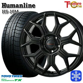 【取付対象】215/60R16 ヤリスクロス ヴェゼル 2022～2023年製 トーヨー ウィンタートランパス TX トレジャーワン ヒューマンライン HS10M ブラック 16インチ 6.5J 5H114.3 スタッドレスタイヤホイール4本セット