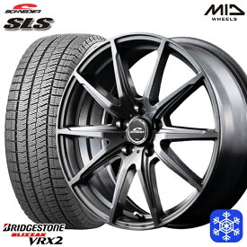 【取付対象】215/60R16 ヤリスクロス ヴェゼル 2021～2022年製 ブリヂストン ブリザック VRX2 MID シュナイダー SLS メタリックグレー 16インチ 6.5J 5H114.3 スタッドレスタイヤホイール4本セット