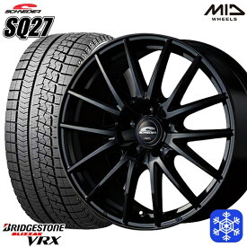 【取付対象】205/60R16 エスティマ マツダ3 ビアンテ 2022～2023年製 ブリヂストン ブリザック VRX ■並行輸入 MID シュナイダー SQ27 ブラック 16インチ 6.5J 5H114.3 スタッドレスタイヤホイール4本セット