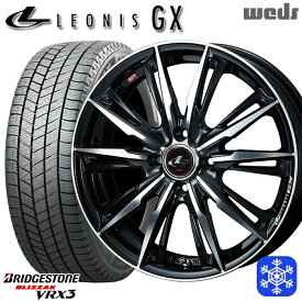 【取付対象】185/65R15 アクア ノート フィット 2022～2023年製 ブリヂストン ブリザック VRX3 Weds ウェッズ レオニス GX PBMC 15インチ 5.5J 4H100 スタッドレスタイヤホイール4本セット