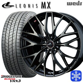 【取付対象】235/55R19 レクサスRX 2022～2023年製 ブリヂストン ブリザック VRX3 Weds ウェッズ レオニス MX PBMC/TI 19インチ 8.0J 5H114.3 スタッドレスタイヤホイール4本セット