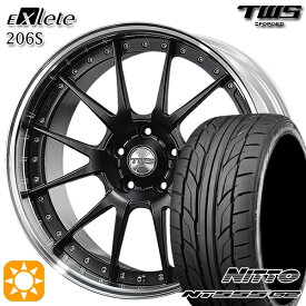 【取付対象】ベンツ Cクラス F) 225/35R20 90W XL R) 245/30R20 90Y XL ニットー NT555 G2 TWS EXlete 206S フラットブラック 20インチ 8.5J 9.5J 5H112 サマータイヤホイールセット