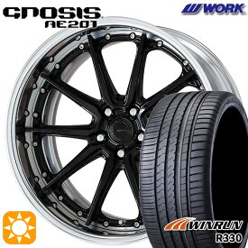 【4/24-4/27 P5倍】245/40R21 100W XL ウィンラン R330 WORK グノーシス AE201 ブラック/アウトサイドポリッシュ 21インチ 8.5J 5H114.3 サマータイヤホイールセット