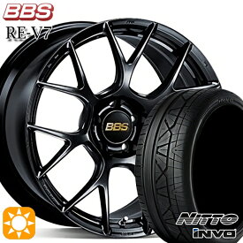 【取付対象】BMW F30/F31 F32/F33/F36 F) 225/40R19 93Y XL R) 255/35R19 96Y XL ニットー INVO BBS RE-V7 ブラック（BK） 19インチ 8.5J 9.5J 5H120 サマータイヤホイールセット