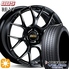 【取付対象】ヴェゼル レガシィ 225/60R18 104V XL ダンロップ ビューロ VE304 BBS RE-V7 ブラック（BK） 18インチ 8.0J 5H114.3 サマータイヤホイールセット