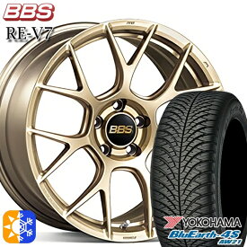 235/50R18 101Y XL ヨコハマ ブルーアース 4S AW21 BBS RE-V7 ゴールド（GL） 18インチ 7.5J 5H114.3 オールシーズンタイヤホイールセット