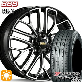 【取付対象】アウトランダー デリカD5 225/55R18 98V ヨコハマ ブルーアース ES32 BBS RE-X ブラックダイヤカット（BKD） 18インチ 7.5J 5H114.3 サマータイヤホイールセット