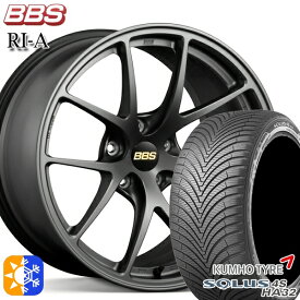 ボルボ XC40 235/55R18 104V XL クムホ ソルウス 4S HA32 SUV BBS RI-A マットグレイ（MGR） 18インチ 8.5J 5H108 オールシーズンタイヤホイールセット