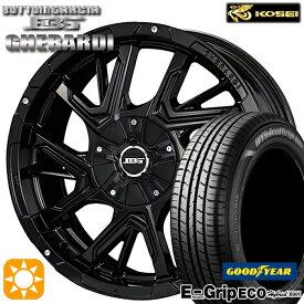 【4/24-4/27 P5倍】リーフ アクセラ 205/55R16 91V グッドイヤー エフィシェントグリップ エコ EG01 コーセイ ボトムガルシア ゲラルディ グロッシーブラック 16インチ 7.0J 5H114.3 サマータイヤホイールセット