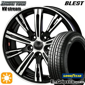 【取付対象】アイシス ノア/ヴォクシー 215/45R17 91W XL グッドイヤー エフィシェントグリップ エコ EG01 BLEST バーンズテック NVストリーム ブラックポリッシュ 17インチ 6.5J 5H114.3 サマータイヤホイールセット