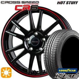 最大2,000円OFFクーポン★215/40R18 89W XL グッドイヤー イーグル LSEXE HotStuff ホットスタッフ クロススピード CR6 18インチ 7.5J 5H100 グロスガンメタレッドライン サマータイヤホイールセット