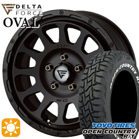 【取付対象】235/70R16 106Q トーヨー オープンカントリー R/T ホワイトレター デルタフォース オーバル マットブラック 16インチ 7.0J 5H114.3 サマータイヤホイールセット