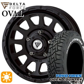 【取付対象】ジムニー 185/85R16 105/103N LT トーヨー オープンカントリー R/T ホワイトレター デルタフォース オーバル マットブラック 16インチ 5.5J 5H139.7 サマータイヤホイールセット