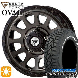 【取付対象】[5本セット]ジムニーシエラ 225/70R16 102/99Q トーヨー オープンカントリー R/T ホワイトレター デルタフォース オーバル マットスモークポリッシュ 16インチ 6.0J 5H139.7 サマータイヤホイールセット