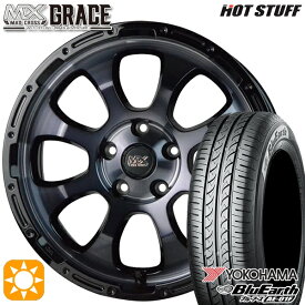 最大2,000円OFFクーポン★プリウスα ストリーム 205/60R16 92H ヨコハマ ブルーアース AE01F HotStuff マッドクロス グレイス BKC/BK 16インチ 7.0J 5H114.3 サマータイヤホイールセット